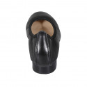 Woman's ballerina shoe in black leather heel 2 - Available sizes:  32