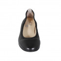 Woman's ballerina shoe in black leather heel 2 - Available sizes:  32
