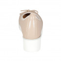 Ballerina da donna in pelle rosa chiaro con fiocco e puntale zeppa 4 - Misure disponibili: 44