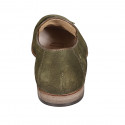Mocassin avec glands pour hommes en daim vert - Pointures disponibles:  36, 38, 46, 47