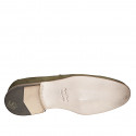 Mocassin avec glands pour hommes en daim vert - Pointures disponibles:  36, 38, 46, 47