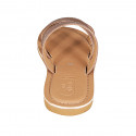 Mule para mujer en piel cognac tacon 1 - Tallas disponibles:  42