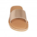 Mule pour femmes en cuir lamé cuivre talon 1 - Pointures disponibles:  42