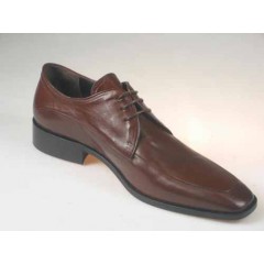 Zapato derby con cordones para hombre en piel marron - Tallas disponibles:  50 2
