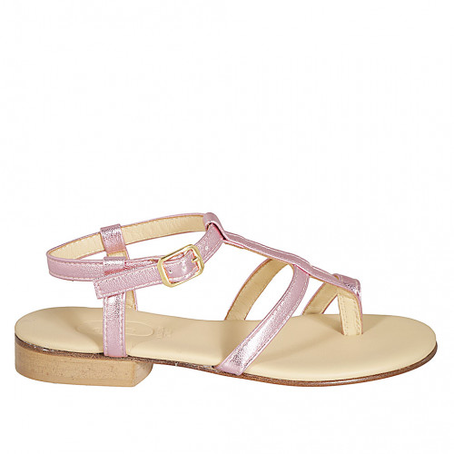 Woman's thong sandal in rose...