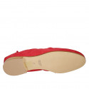 Mocassino da donna in camoscio rosso con accessorio tacco 2 - Misure disponibili: 44, 45