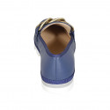 Mocassino da donna in pelle blu con catena zeppa 2 - Misure disponibili: 33, 43, 44, 45