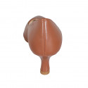 Escarpin à bout pointu pour femmes en cuir cognac talon 5 - Pointures disponibles:  42
