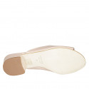 Sabot da donna in pelle rosa tacco 3 - Misure disponibili: 42, 44