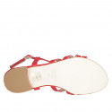 Sandale pour femmes en cuir rouge talon 2 - Pointures disponibles:  32