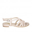 Sandalo da donna in pelle rosa chiaro tacco 2 - Misure disponibili: 32, 33
