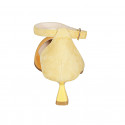 Woman's pointy open shoe with strap in yellow and orange suede heel 6 - Available sizes:  42, 43