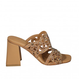 Woman's mules with crystal...