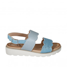 Woman's sandal in sky blue...
