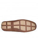 Mocasino para hombre con plantilla extraible en piel cognac - Tallas disponibles:  37, 46, 48, 49