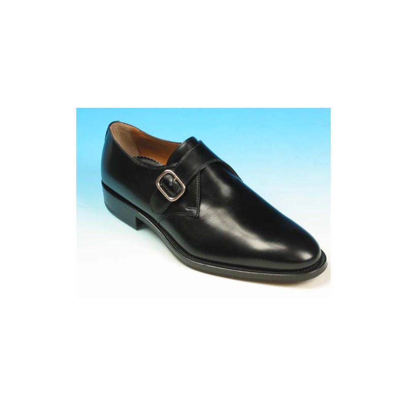 Scarpa elegante con fibbia da uomo in pelle nera - Misure disponibili: 51, 52