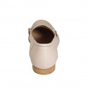 Mocassino da donna con accessorio in pelle rosa chiaro tacco 2 - Misure disponibili: 44