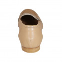 Mocassin pour femmes en cuir nue-beige tacon 1 - Tallas disponibles:  45