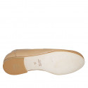 Mocassin pour femmes en cuir nue-beige tacon 1 - Tallas disponibles:  45