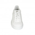 Zapato para hombre con cordones y plantilla extraible en piel blanca - Tallas disponibles:  37, 51
