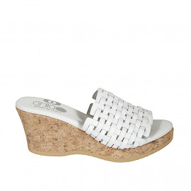 Woman's mules in white...