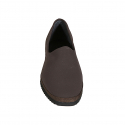 Mocassin frioulanes pour femmes en tissu elastique marron talon 2 - Pointures disponibles:  33, 35, 44, 45