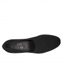 Mocasino fruilano para mujer en tejido elastico negro tacon 2 - Tallas disponibles:  35