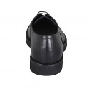Men's laced Oxford shoe with captoe in black leather - Available sizes:  46, 49, 50, 51