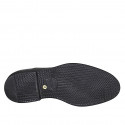 Scarpa stringata classica modello Oxford da uomo con puntale in pelle nera - Misure disponibili: 46, 49, 50, 51