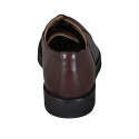 Zapato Oxford con cordones y puntera para hombre en piel marron - Tallas disponibles:  38, 46, 47, 48, 49, 50, 51