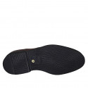 Zapato Oxford con cordones y puntera para hombre en piel marron - Tallas disponibles:  38, 46, 47, 48, 49, 50, 51