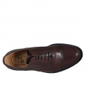 Scarpa stringata classica modello Oxford da uomo con puntale in pelle marrone - Misure disponibili: 38, 46, 47, 48, 49, 50, 51