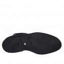 Bottines sportif pour hommes avec élastiques en cuir noir - Pointures disponibles:  38, 46, 47, 48, 51