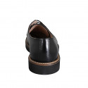 Scarpa casual stringata da uomo modello derby in pelle abrasivata nera - Misure disponibili: 38, 46, 47, 50, 51