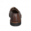 Zapato Oxford con cordones y puntera para hombre en piel marron - Tallas disponibles:  46, 48, 50, 51