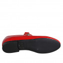 Mary Jane pour femmes en cuir verni rouge avec courroie talon 1 - Pointures disponibles:  33, 35, 42, 43, 44
