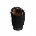 Mary Jane pour femmes avec bout rondu et courroies en daim noir talon 1 - Pointures disponibles:  42, 43