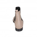Bottines pour femmes en cuir gris tourterelle avec élastiques talon 2 - Pointures disponibles:  32, 33, 43, 44, 45