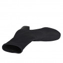 Stivaletto da donna in tessuto elasticizzato nero tacco 5 - Misure disponibili: 32, 34, 35, 44, 45