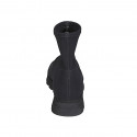 Bottines pour femmes en tissu elastique noir talon compensé 3 - Pointures disponibles:  32, 33, 34, 46