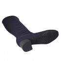 Woman's boot in blue elastic fabric heel 5 - Available sizes:  33, 34, 42, 43, 44, 45, 46