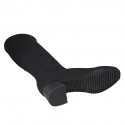 Stivale da donna in tessuto elasticizzato nero tacco 5 - Misure disponibili: 32, 33, 34, 45, 46