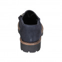 Mocasín para mujer con accesorio en gamuza azul tacon 3 - Tallas disponibles:  45
