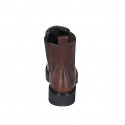 Bottines pour femmes avec élastiques en cuir marron talon 3 - Pointures disponibles:  34, 43, 44, 46