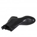 Stivaletto da donna in pelle nera con elastici tacco 3 - Misure disponibili: 35