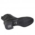 Stivaletto con cerniera e punta squadrata da donna in pelle nera tacco 4 - Misure disponibili: 35