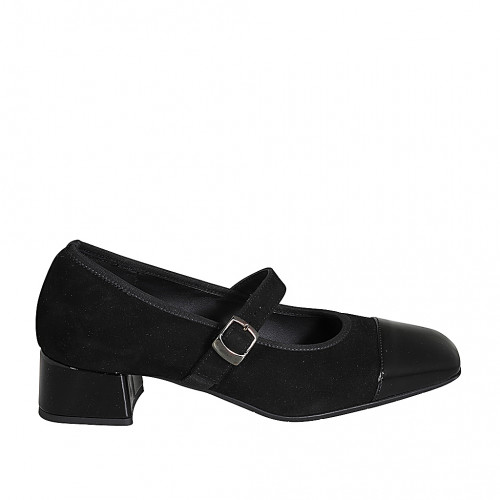 Woman's Mary Jane in black suede and...