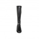 Bota para mujer en piel negra con cremallera tacon 3 - Tallas disponibles:  32, 35, 42, 43