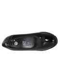 Decolté da donna con plantare estraibile in vernice nera zeppa 5 - Misure disponibili: 31, 32, 43