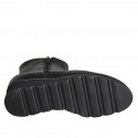 Bottines pour femmes en cuir noir avec fermetures éclair et semelle amovible talon compensé 4 - Pointures disponibles:  33, 42, 43